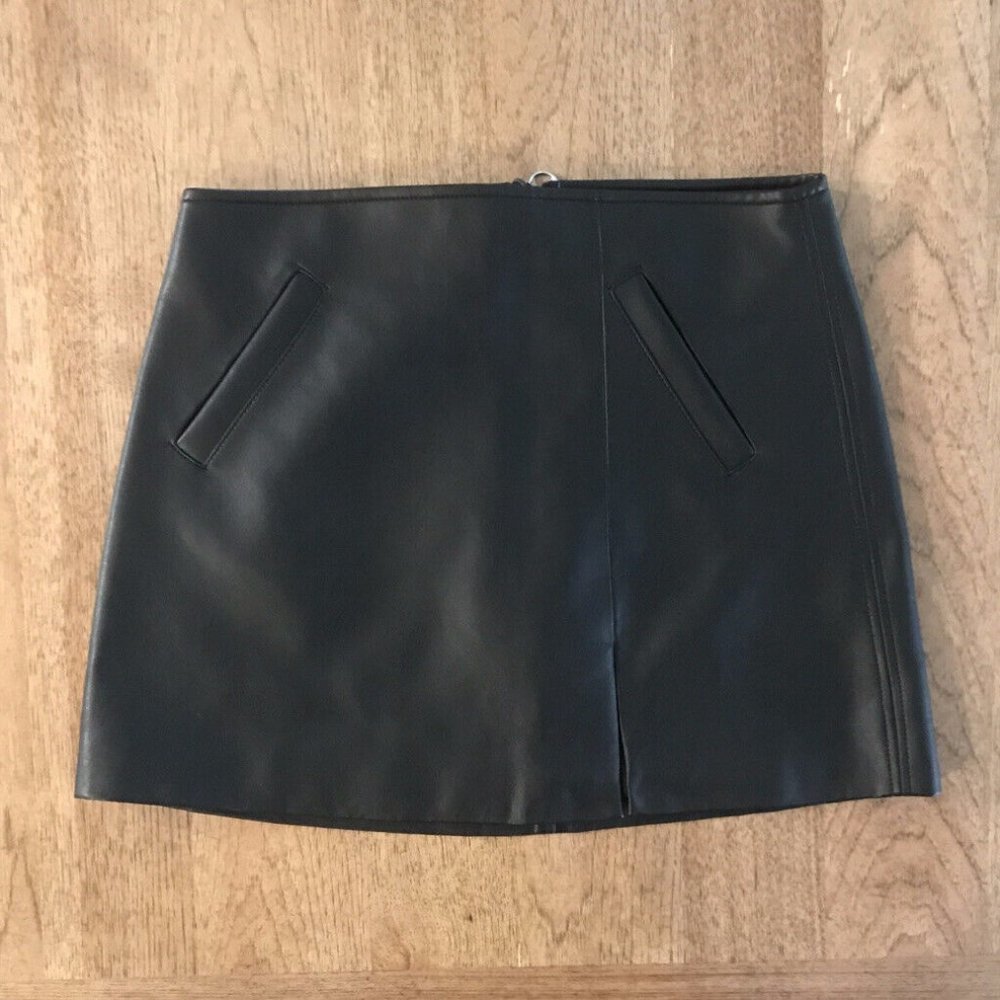 Blank NYC Faux Leather Black Skirt NWT Size 30